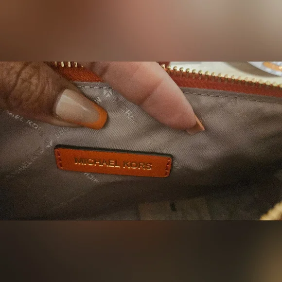Michael Kors Orange Clutch w/Card Case - Picture 6 of 11